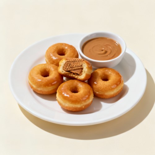 5 Pieces Biscoff, Filled Mini Donuts 